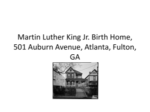Martin Luther King Jr. Birth Home, 501 Auburn Avenue, Atlanta