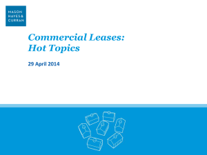 Presentation - Commercial Leases: Hot Topics