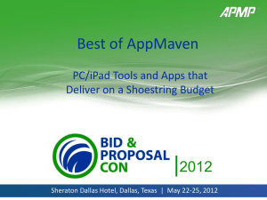 AppMaven 2012_APMP Bid and Proposal Con Dallas_Beth Wingate