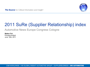 index2011 Supplier Relations (SuRe) index