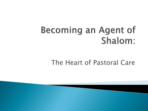 Becoming an Agent of Shalom