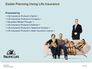 Estate Planning Using Life Insurance