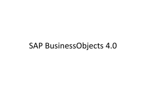 SAP BOBJ 4.0 at Glance