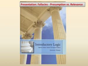 Fallacies: Presumption