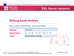 Key words definitions and examples - EAL Nexus