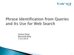 Concepts Identification from Queries and Its Application for Search