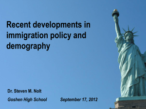 Recent developments in immigration policy and