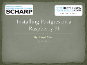 Installing Postgres on a Raspberry PI