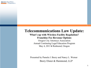 Telecom Law Update - Beery Elsner & Hammond LLP