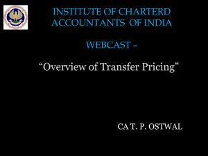 Transfer Pricing Regulations in India * An Overview