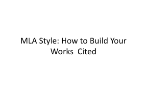 How to Build a Works Cited Page