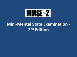 Mini-Mental State Examination - 2nd Edition (MMSE-2)