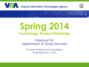 VITA Spring 2014 Technology Product Roadmap