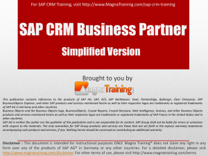 SAP CRM Product Master