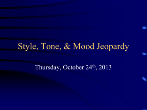 Style, Tone, & Mood