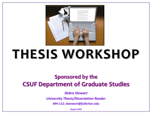 Thesis Workshop Powerpoint Presentation link