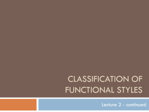 Classification of functional styles