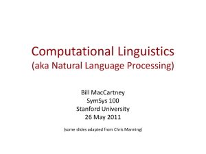 Computational Linguistics & Natural Language