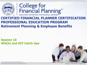 403(b) Catch-Up Contributions - College for Financial Planning