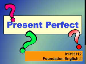 Present Perfect - KU-Sall