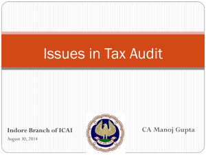 Tax Audit 30-08-2014 - Indore