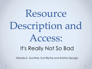 Resource Description and Access:
