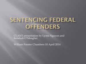 Sentencing options for Federal offenders