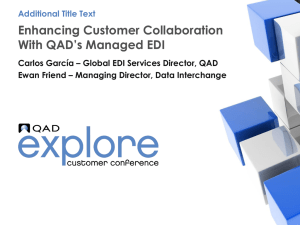 (I) Enhancing Customer Collaboration With QAD`s