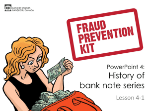 Bank Note Counterfeiting PowerPoint 4, Lesson 4-1