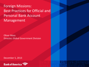 The Foreign Missions Business at Bank of America