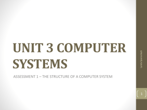 UNIT 3 COMPUTER SYSTEMS - Wikispaces