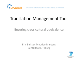 Translation Management Tool, Eric Balster