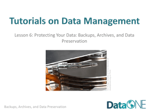 Data Protection and Backups