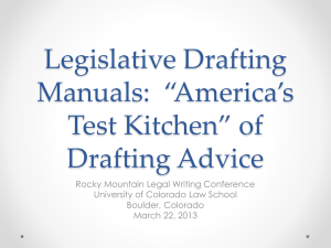 Legislative Drafting Manuals: *America*s Test