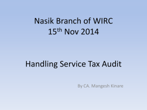 Service Tax Audit Presentation