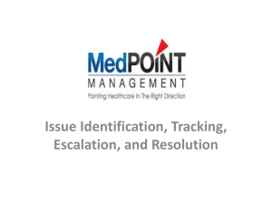 Issue Identification - MedPOINT Management
