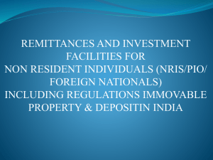 remittances and investment facilities for non resident