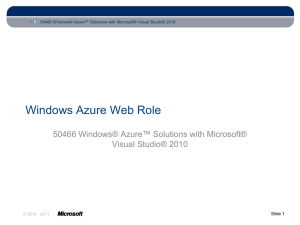 Windows Azure Web Role