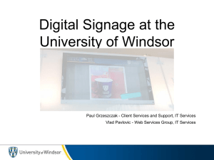 Digital Signage at the University of Windsor