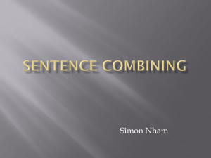 Sentence combining
