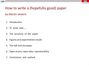 How to write a paper - Blogs