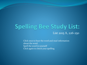 Spelling Bee Practice 1