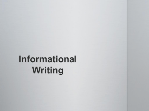 Informational Writing PowerPoint