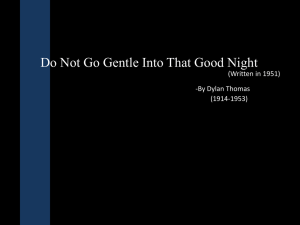 Do Not Go Gentle Into That Good Night Analysis