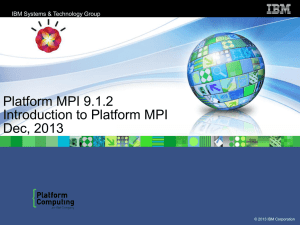 Platform MPI Background