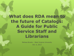RDA - West Virginia Library Association