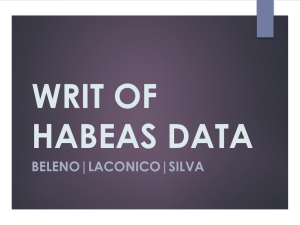 Writ of Habeas Data