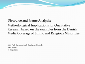 Discourse- and frame analysis