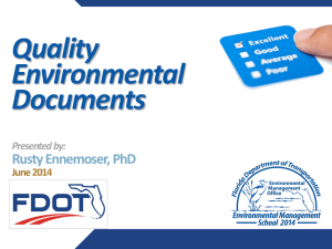Quality Environmental Documents