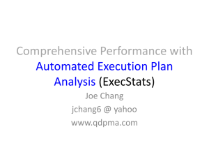 Automating Execution Plan Analysis
